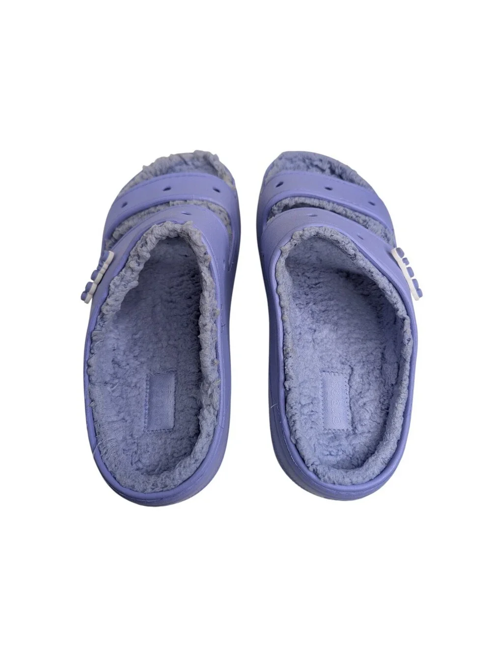 Crocs Classic Cozy Lavender Fuzzy Lined Slide Sandals  | Size 11 (Men)